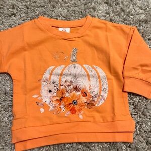 Orange Floral Pumpkin Shirt